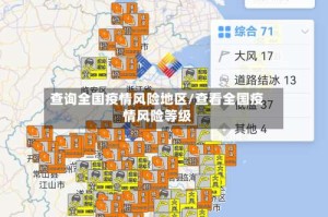 查询全国疫情风险地区/查看全国疫情风险等级
