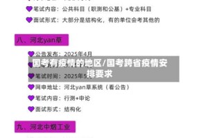 国考有疫情的地区/国考跨省疫情安排要求
