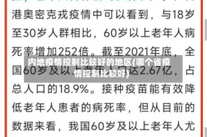 内地疫情控制比较好的地区(哪个省疫情控制比较好)