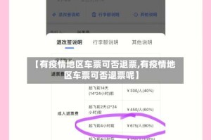 【有疫情地区车票可否退票,有疫情地区车票可否退票呢】