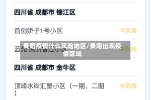 贵阳疫情什么风险地区/贵阳出现疫情区域