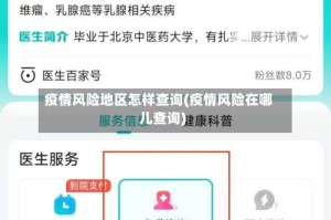 疫情风险地区怎样查询(疫情风险在哪儿查询)