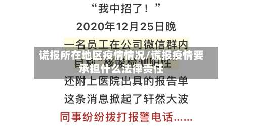 谎报所在地区疫情情况/谎报疫情要承担什么法律责任-第2张图片