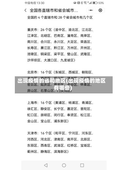 出现疫情的省和地区(出现疫情的地区有哪些)-第2张图片