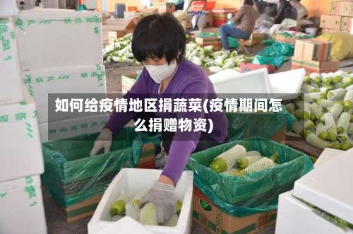 如何给疫情地区捐蔬菜(疫情期间怎么捐赠物资)-第1张图片