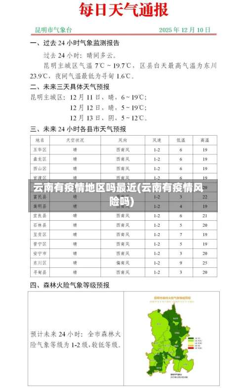 云南有疫情地区吗最近(云南有疫情风险吗)-第2张图片