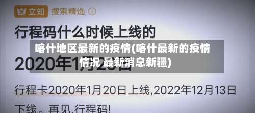 喀什地区最新的疫情(喀什最新的疫情情况 最新消息新疆)-第2张图片